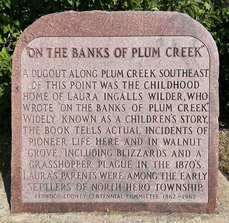 "On the Banks of Plum Creek" Marker image. Click for full size.
