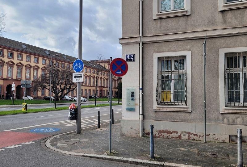 The view of the marker along the street. Click for full size. The view of the marker along the street image. Click for full size.