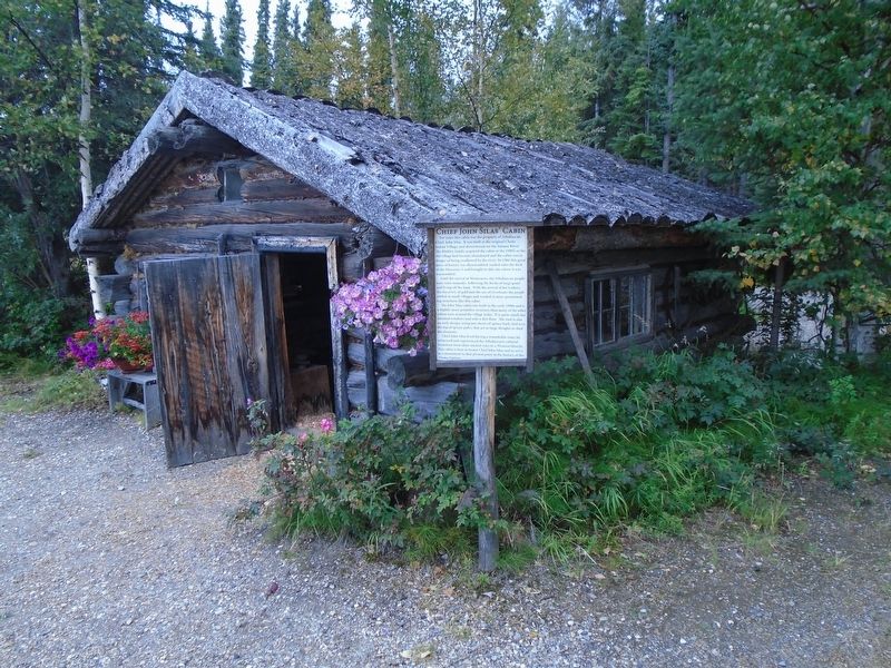 Chief John Silas' Cabin and Marker. Click for full size. Chief John Silas' Cabin and Marker image. Click for full size.