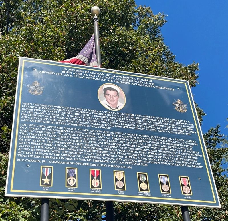 James E. Humbert Marker. Click for full size. James E. Humbert Marker image. Click for full size.