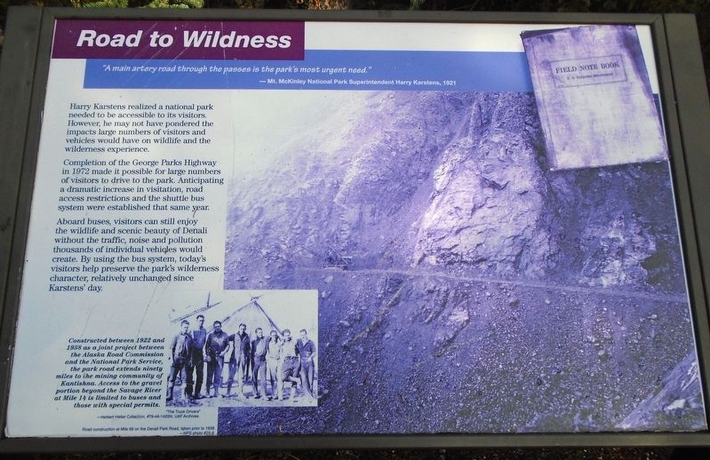 Road to Wildness Marker image. Click for full size.