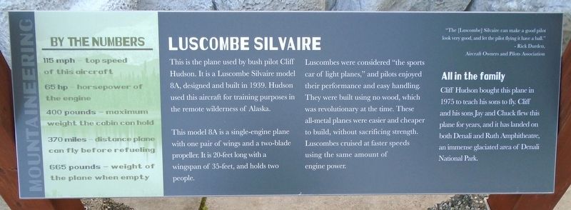 Luscombe Silvaire Marker. Click for full size. Luscombe Silvaire Marker image. Click for full size.