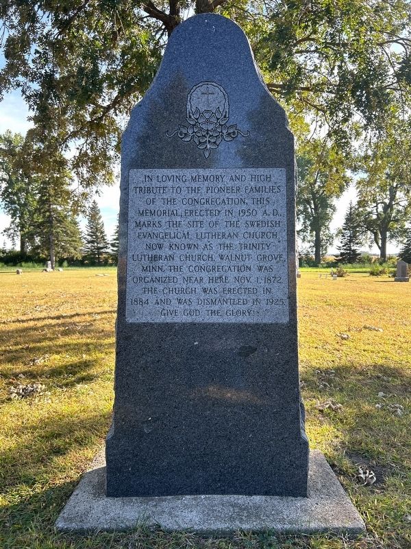 Site of the Swedish Evangelical Lutheran Church Marker image. Click for full size.