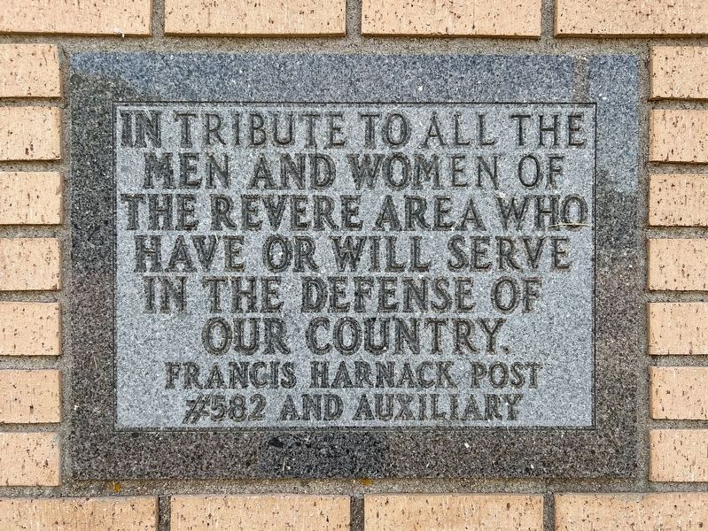 Revere Area Veterans Memorial Marker image. Click for full size.