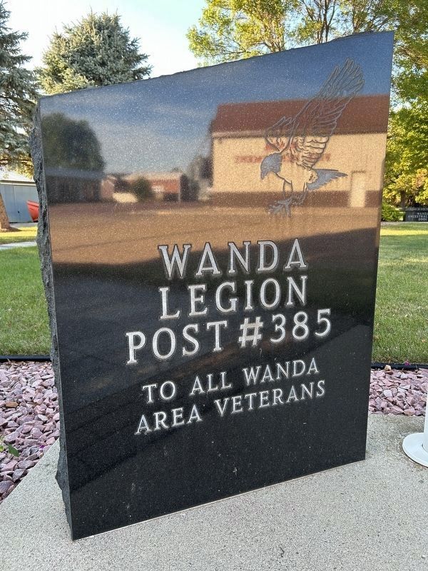 Wanda Area Veterans Memorial, Left Side image. Click for full size.