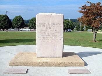 Colonel Samuel Wear Grave and Memorial. Click for full size. Colonel Samuel Wear Grave and Memorial image. Click for full size.