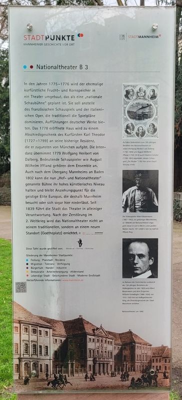 Nationaltheater B 3 Marker. Click for full size. Nationaltheater B 3 Marker image. Click for full size.