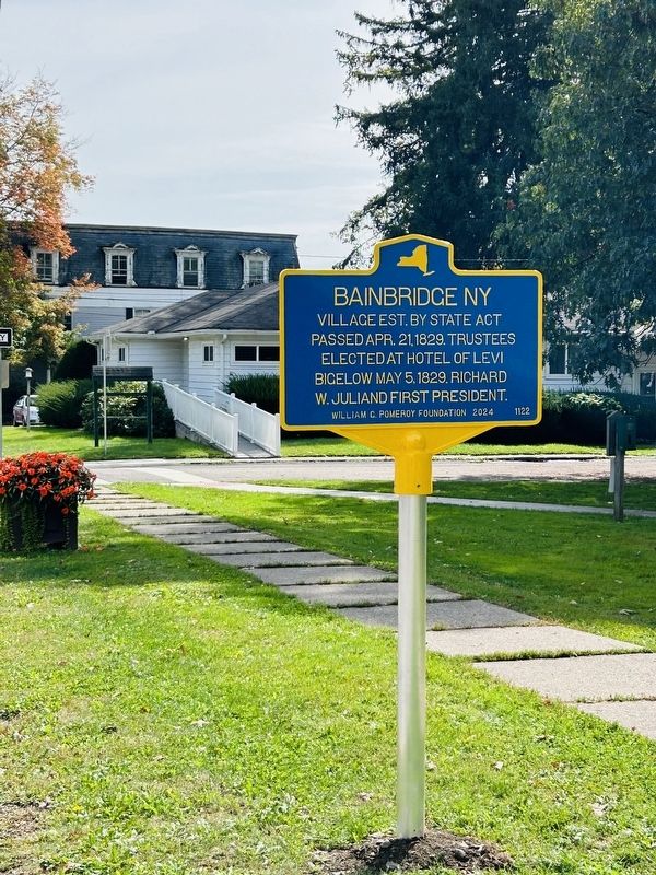 Bainbridge NY Marker image. Click for full size.