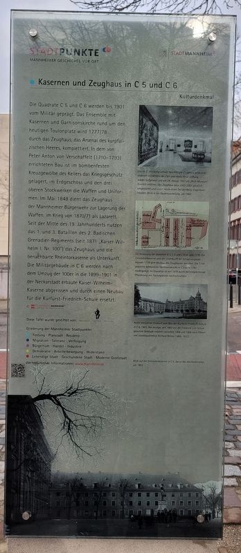 Kasernen und Zeughaus in C 5 und C 6 / Barracks and Armoury in C 5 and C 6 Marker image. Click for full size.