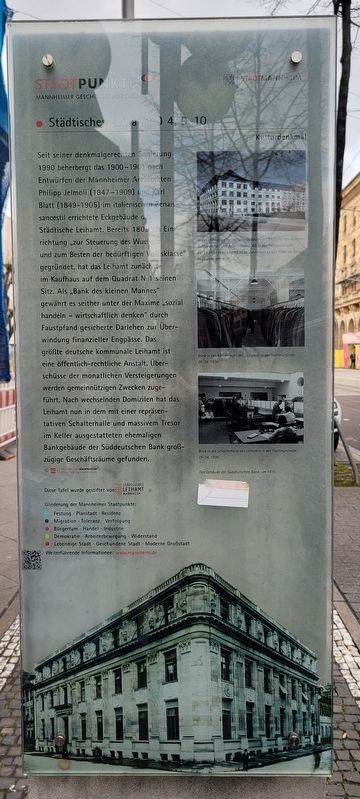 St�dtisches Leihamt D 4, 9-10 / Municipal Loan Office D 4, 9-10 Marker image. Click for full size.