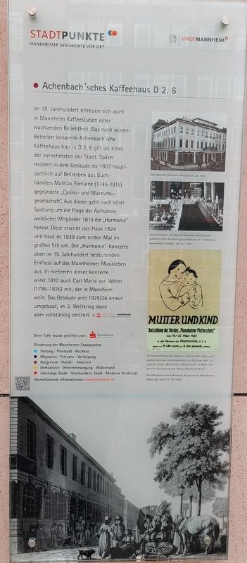 Achenbach'sches Kaffeehaus D 2, 6 / Achenbach's Coffee House D 2, 6 Marker image. Click for full size.
