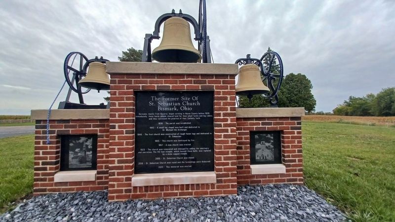 The Former Site Of St. Sebastian Church Marker. Click for full size. The Former Site Of St. Sebastian Church Marker image. Click for full size.