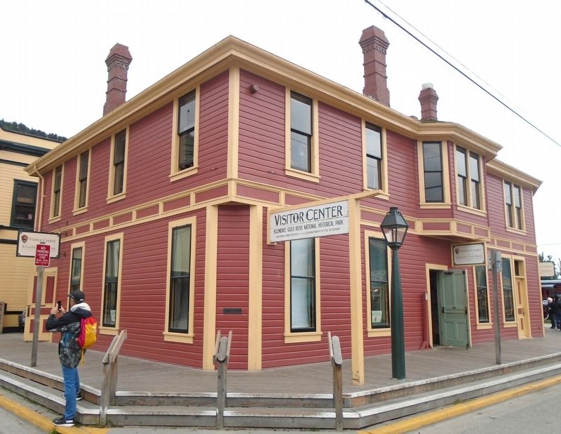 White Pass and Yukon Route Broadway Depot and Marker. Click for full size. White Pass and Yukon Route Broadway Depot and Marker image. Click for full size.