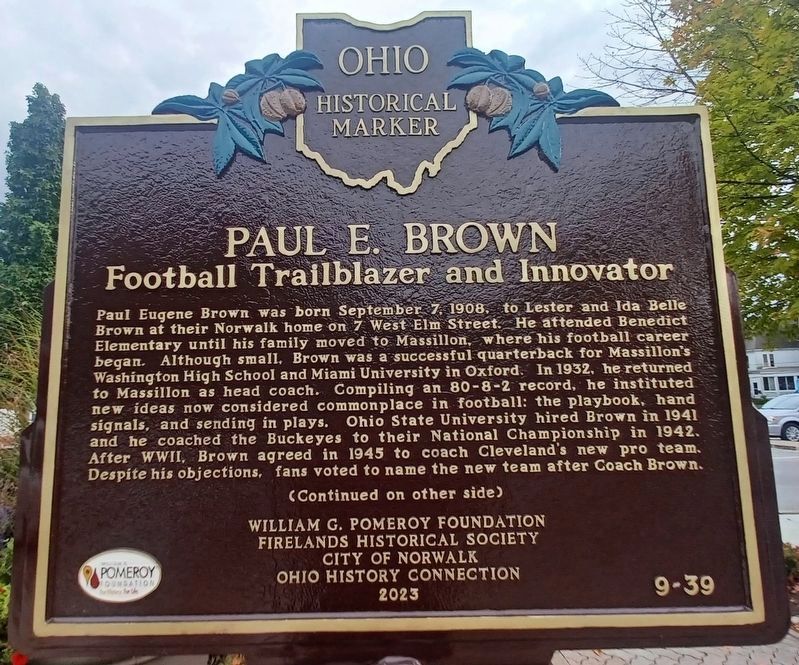 Paul E. Brown Marker image. Click for full size.
