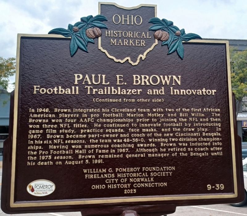 Paul E. Brown Marker image. Click for full size.
