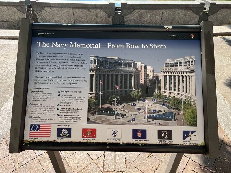 The Navy Memorial - From Bow to Stern Marker image. Click for full size.