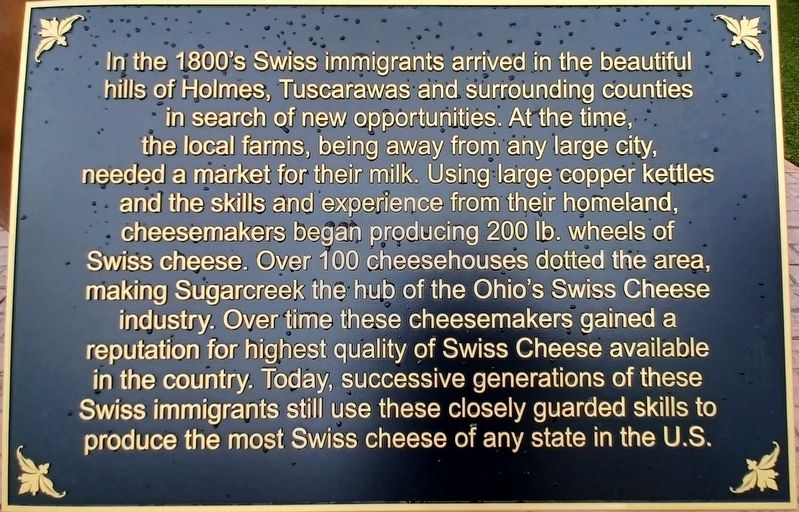 Swiss Immigrant Cheesemakers Marker image. Click for full size.