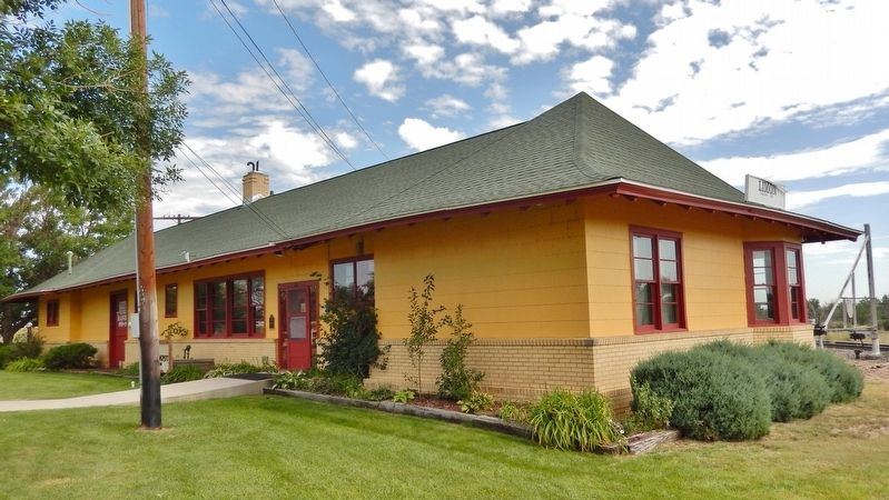 Limon Railroad Depot (<i>northwest elevation</i>). Click for full size. Limon Railroad Depot (<i>northwest elevation</i>) image. Click for full size.