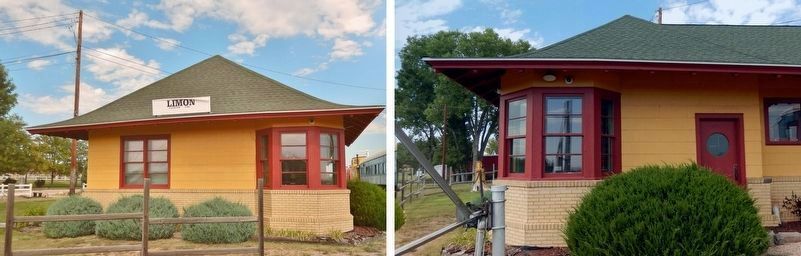 Limon Railroad Depot (<i>west & south elevations</i>). Click for full size. Limon Railroad Depot (<i>west & south elevations</i>) image. Click for full size.