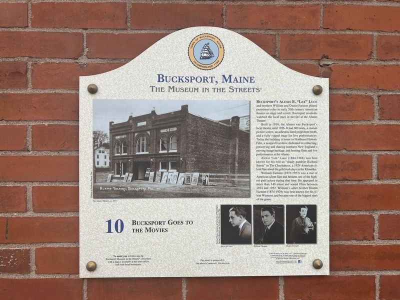 Bucksport Goes to the Movies Marker. Click for full size. Bucksport Goes to the Movies Marker image. Click for full size.