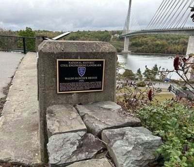 Award for former Waldo - Hancock Bridge. image. Click for full size.
