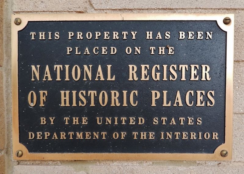 National Register of Historic Places Marker. Click for full size. National Register of Historic Places Marker image. Click for full size.