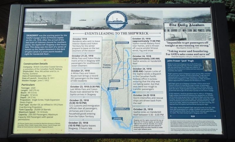 Events Leading to the Shipwreck Marker. Click for full size. Events Leading to the Shipwreck Marker image. Click for full size.