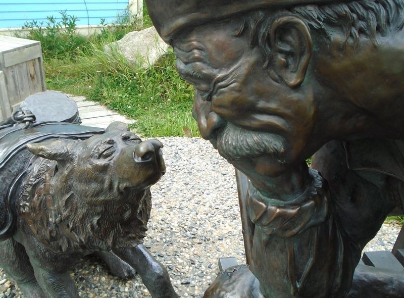 Klondike Stampeder Sculpture Detail image. Click for full size.