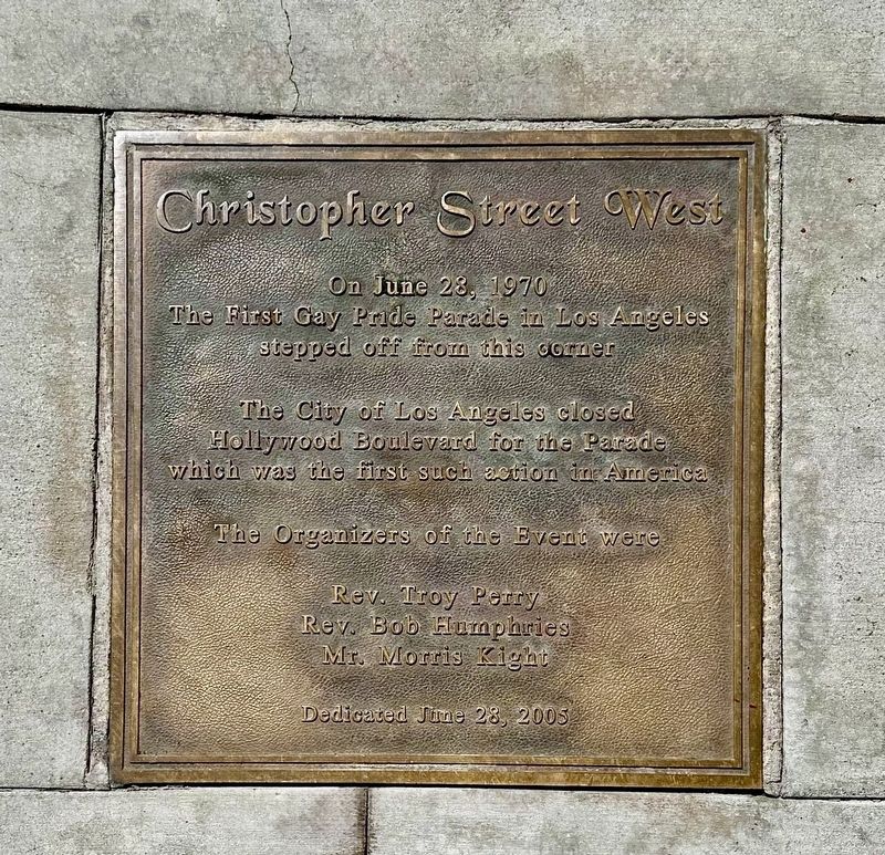 Christopher Street West Marker image. Click for full size.