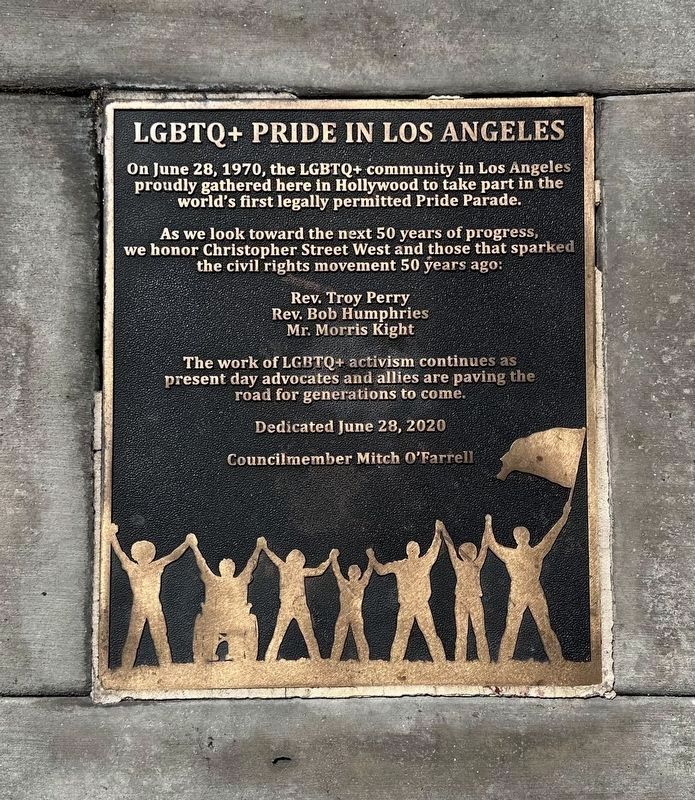 LGBTQ+ Pride in Los Angeles Marker. Click for full size. LGBTQ+ Pride in Los Angeles Marker image. Click for full size.