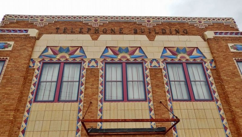 United Telephone Building<br>(<i>west/front facade - terra cotta detail</i>). Click for full size. United Telephone Building<br>(<i>west/front facade - terra cotta detail</i>) image. Click for full size.