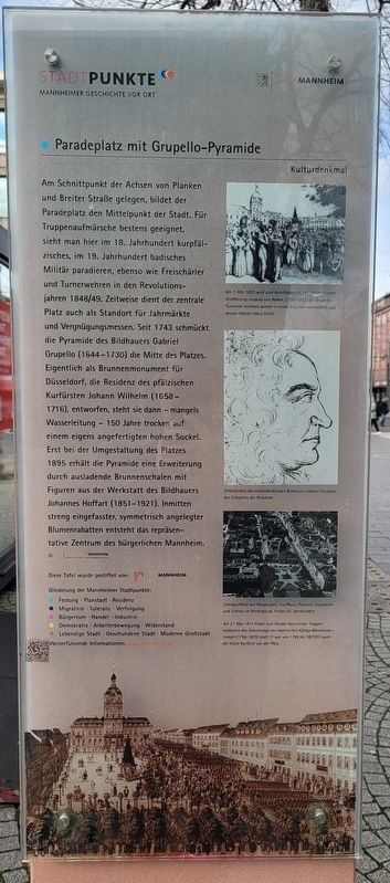 Paradeplatz mit Grupello-Pyramide / Parade Square with Grupello Pyramid Marker image. Click for full size.