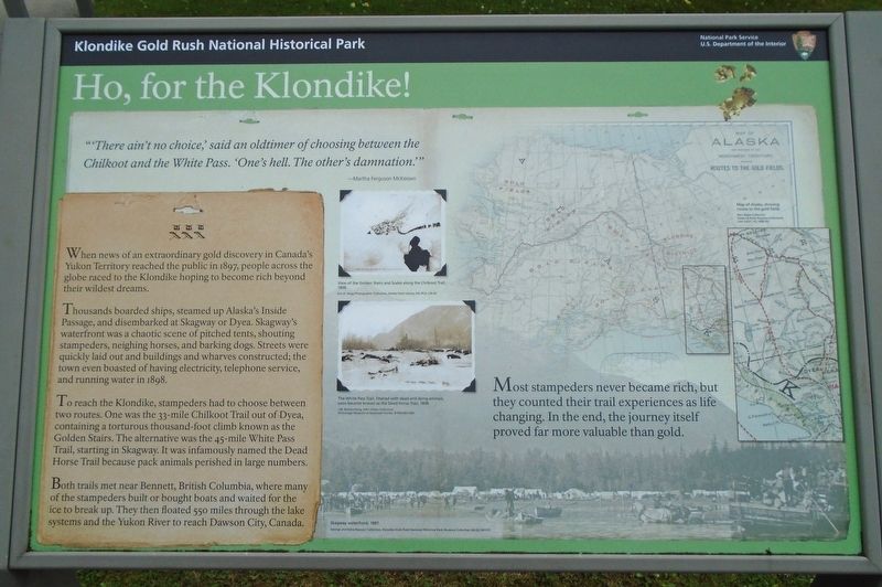Ho, for the Klondike! Marker image. Click for full size.