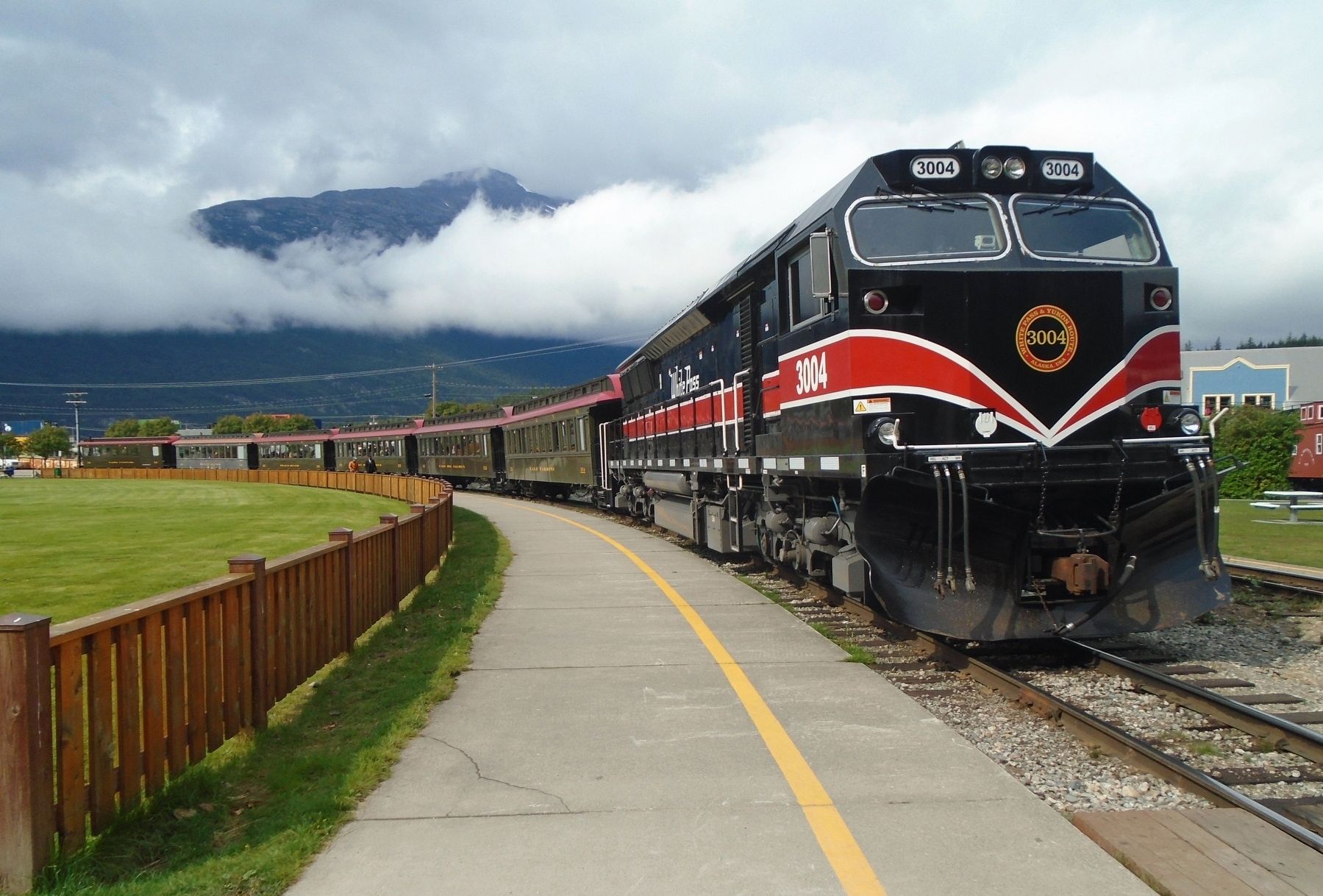 White Pass & Yukon Route Excursion Ready for Departure from Skagway image. Click for full size.