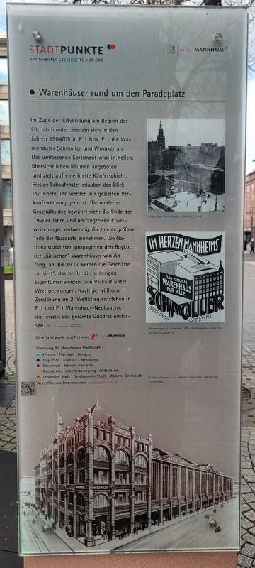 Warenh�user rund um den Paradeplatz / Department Stores around Paradeplatz Marker image. Click for full size.