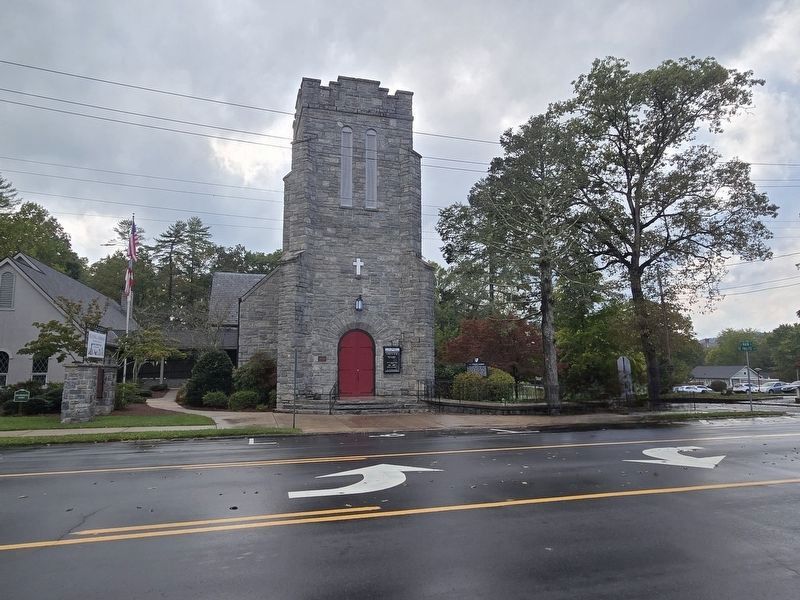 Full view of St. Philip's Parish. Marker is to the right of the sanctuary. Click for full size. Full view of St. Philip's Parish. Marker is to the right of the sanctuary image. Click for full size.