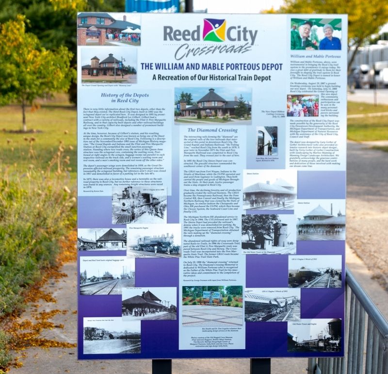 The William and Mable Porteous Depot Marker. Click for full size. The William and Mable Porteous Depot Marker image. Click for full size.