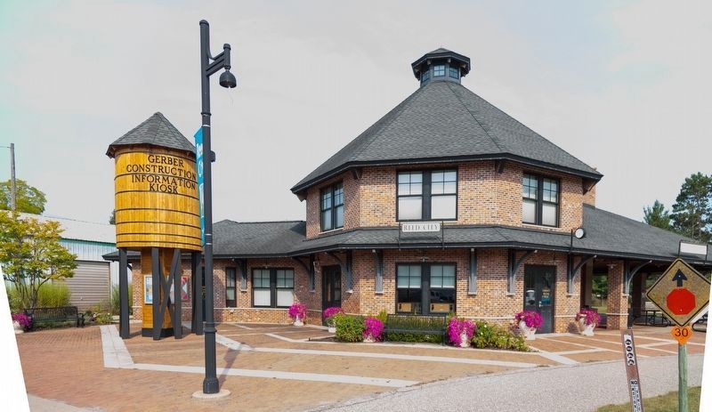 Recreation of Union Depot, Reed City, Michigan. Click for full size. Recreation of Union Depot, Reed City, Michigan image. Click for full size.