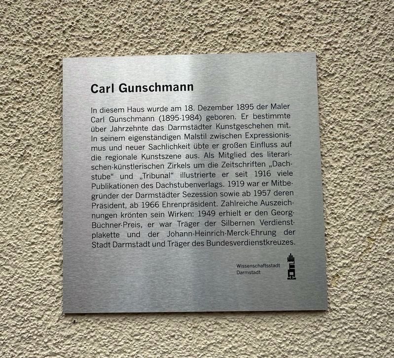 Carl Gunschmann Marker image. Click for full size.