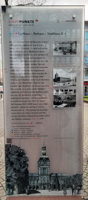 Kaufhaus - Rathaus - Stadthaus N 1 / Department Store - Town Hall - City Hall N 1 Marker image. Click for full size.