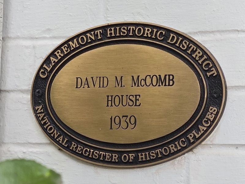 David M. McComb House Marker. Click for full size. David M. McComb House Marker image. Click for full size.