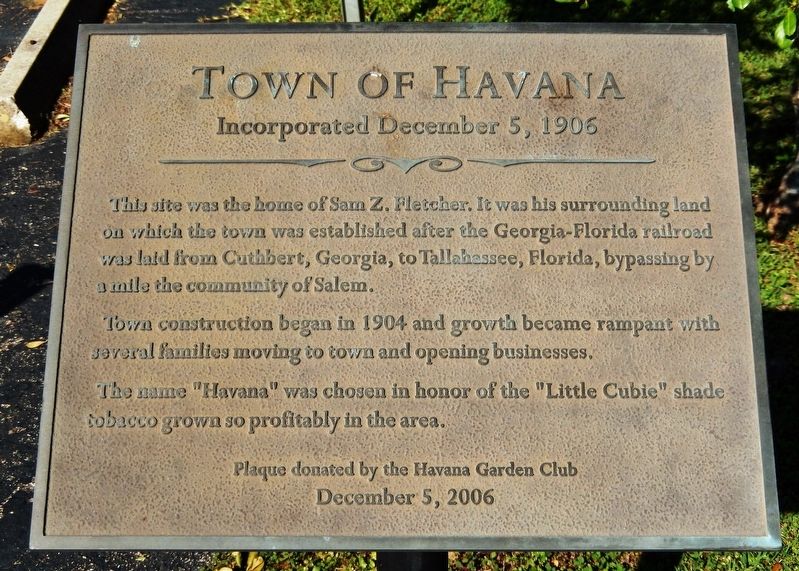 Town of Havana Marker image. Click for full size.