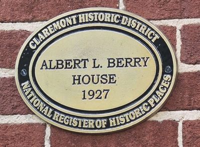 Albert L. Berry House Marker. Click for full size. Albert L. Berry House Marker image. Click for full size.