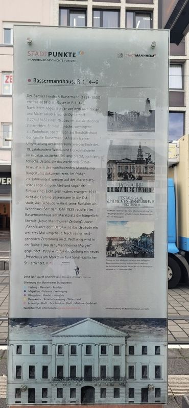 Bassermannhaus, R 1, 4-6 / Bassermann House, R 1, 4-6 Marker image. Click for full size.