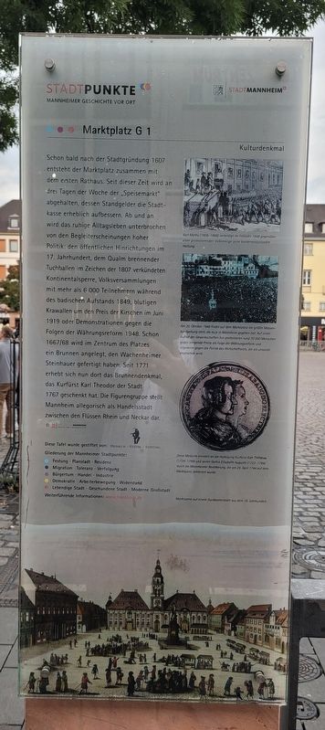 Marktplatz G 1 / Market Square G 1 Marker image. Click for full size.