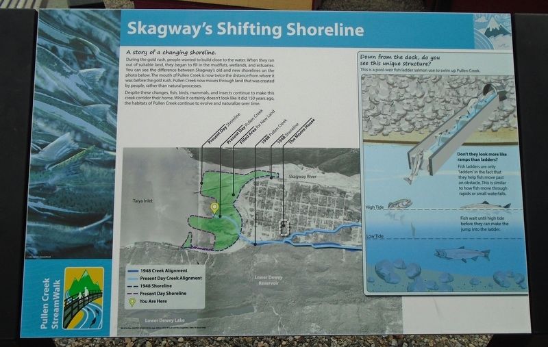 Skagway's Shifting Shoreline Marker image. Click for full size.
