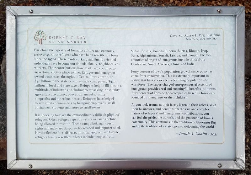 Robert D. Ray Asian Garden Marker. Click for full size. Robert D. Ray Asian Garden Marker image. Click for full size.