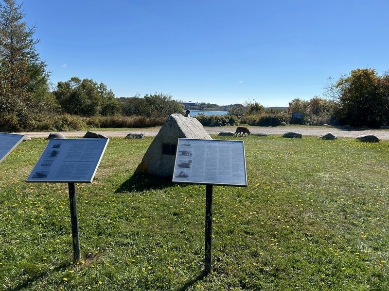Civil War Ships Burned at Cony Beach Marker. Click for full size. Civil War Ships Burned at Cony Beach Marker image. Click for full size.
