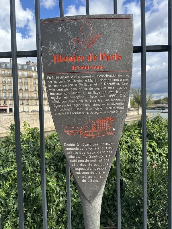 Ile Saint-Louis Marker. Click for full size. Ile Saint-Louis Marker image. Click for full size.