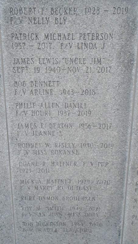 Alaska Commercial Fishermen's Memorial in Juneau Recent Deaths. Click for full size. Alaska Commercial Fishermen's Memorial in Juneau Recent Deaths image. Click for full size.